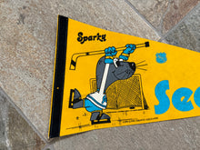 Load image into Gallery viewer, Vintage California Oakland Golden Seals Sparky Hockey Pennant