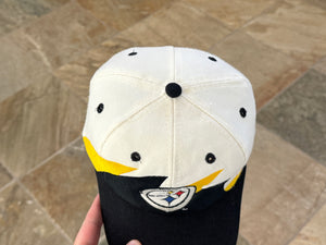 Vintage Pittsburgh Steelers Logo Athletic Double Sharktooth Snapback Football Hat