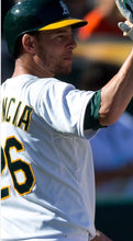 Load image into Gallery viewer, Oakland Athletics Danny Valencia Game Worn Majestic Baseball Jersey, Size 46, Large