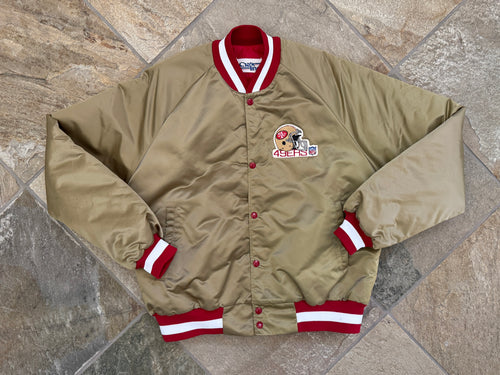 Vintage San Francisco 49ers Chalkline Satin Football Jacket, Size Large