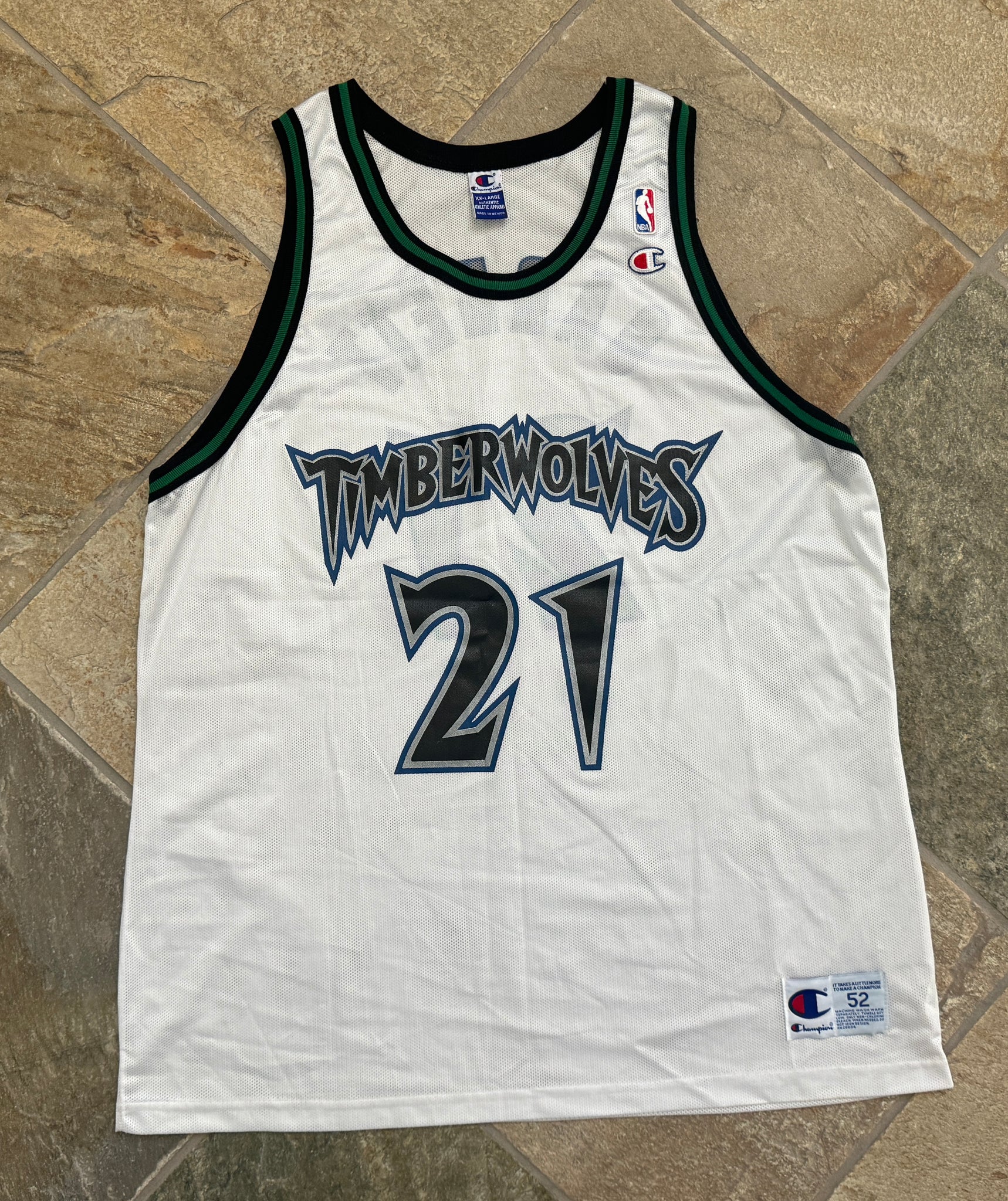 Vintage Minnesota Timberwolves Kevin Garnett Champion Basketball Jerse Stuck In The 90s Sports