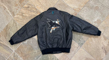Load image into Gallery viewer, Vintage San Jose Sharks Pro Player Leather Hockey Jacket, Size Large