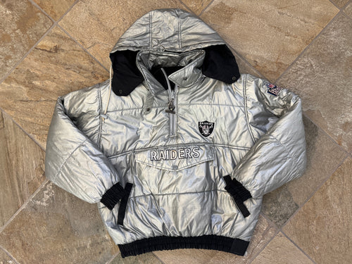 Vintage Oakland Raiders Pro Player Reversible Parka Football Jacket, Size XL