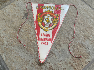 Vintage Liverpool FC Premier League Soccer Football Flag Pennant