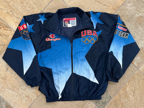 Vintage 1996 Atlanta Olympics USA Champion Windbreaker Jacket, Size Large