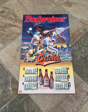 Load image into Gallery viewer, Vintage 1993 Baltimore Orioles Budweiser Schedule Baseball Poster
