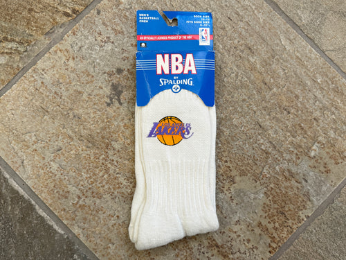 Vintage Los Angeles Lakers Spalding NBA Basketball Socks, Size Large