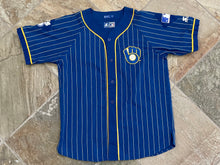 Load image into Gallery viewer, Vintage Milwaukee Brewers Starter Pinstripe Baseball Jersey, Size Large