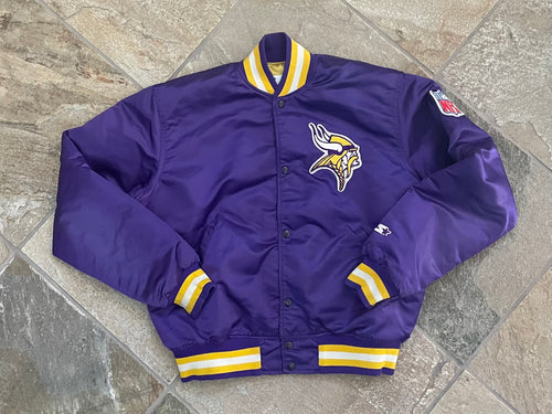 Vintage Minnesota Vikings Starter Satin Football Jacket, Size Large