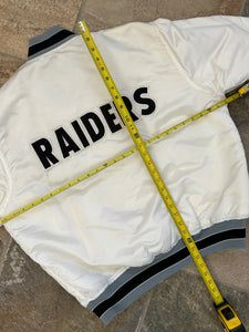 Vintage Oakland Raiders Starter Satin Football Jacket, Size XL
