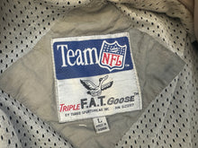 Load image into Gallery viewer, Vintage Los Angeles Raiders Triple Fat Goose Football Jacket, Size Large