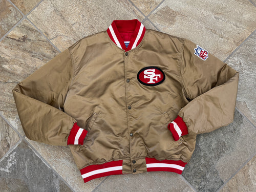 Vintage San Francisco 49ers Starter Satin Football Jacket, Size XL