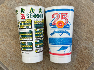 Vintage 90s Oakland Athletics Coliseum Souvenir Baseball Cups ###