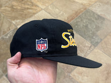 Load image into Gallery viewer, Vintage Pittsburgh Steelers Sports Specialties Script Snapback Football Hat