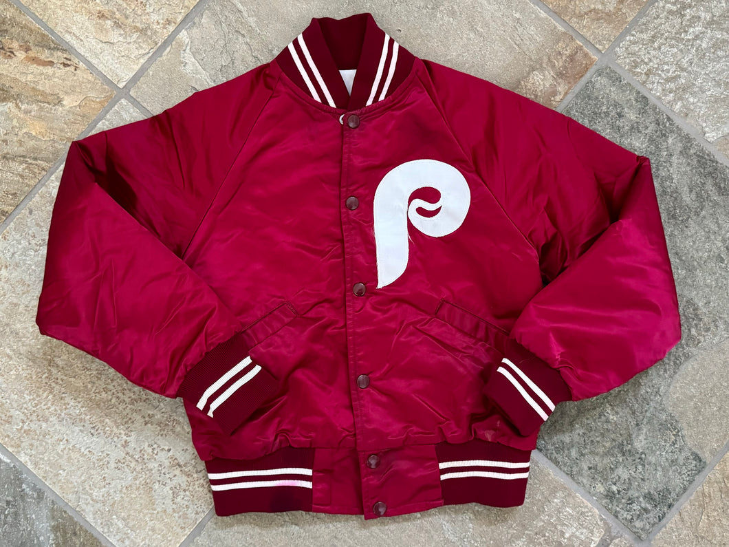Vintage Philadelphia Phillies Starter Satin Baseball Jacket, Size Youth Medium, 8-10