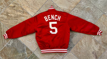 Load image into Gallery viewer, Vintage Cincinnati Reds Johnny Bench Chalk Line Satin Baseball Jacket, Size Medium