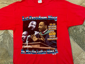 Vintage Dr. Martin Luther King Jr. Let Freedom Ring Rap Tee T-Shirt, Size XL ###