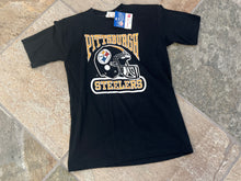 Load image into Gallery viewer, Vintage Pittsburgh Steelers Logo 7 Football TShirt, Size Youth Large, 14-16