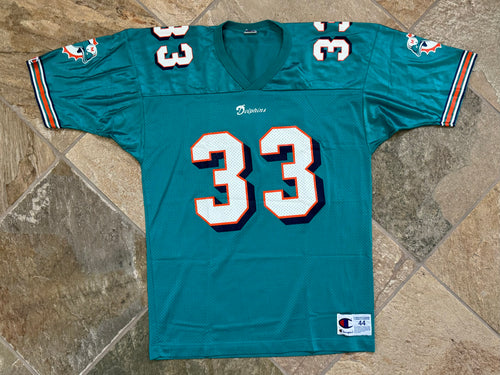 Vintage Miami Dolphins Karim Abdul-Jabbar Champion Football Jersey, Size 44, Large