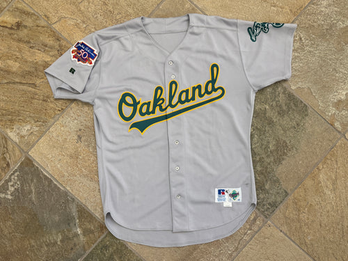 Vintage Oakland Athletics Russell Game Worn Baseball Jersey, Size 46, Large
