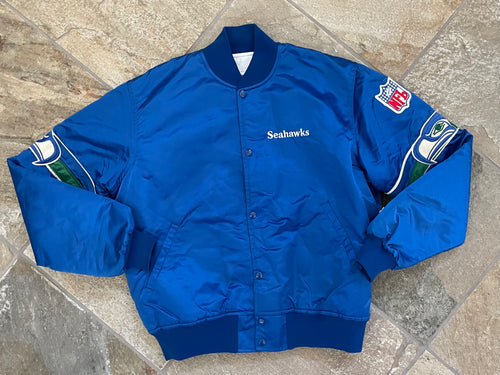 Vintage Seattle Seahawks Starter Satin Football Jacket, Size Large