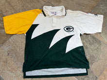 Load image into Gallery viewer, Vintage Green Bay Packers Logo Athletic Sharktooth Polo Football TShirt, Size Large