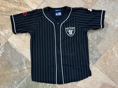 Vintage Los Angeles Raiders Starter Pinstripe Football Jersey, Size Large