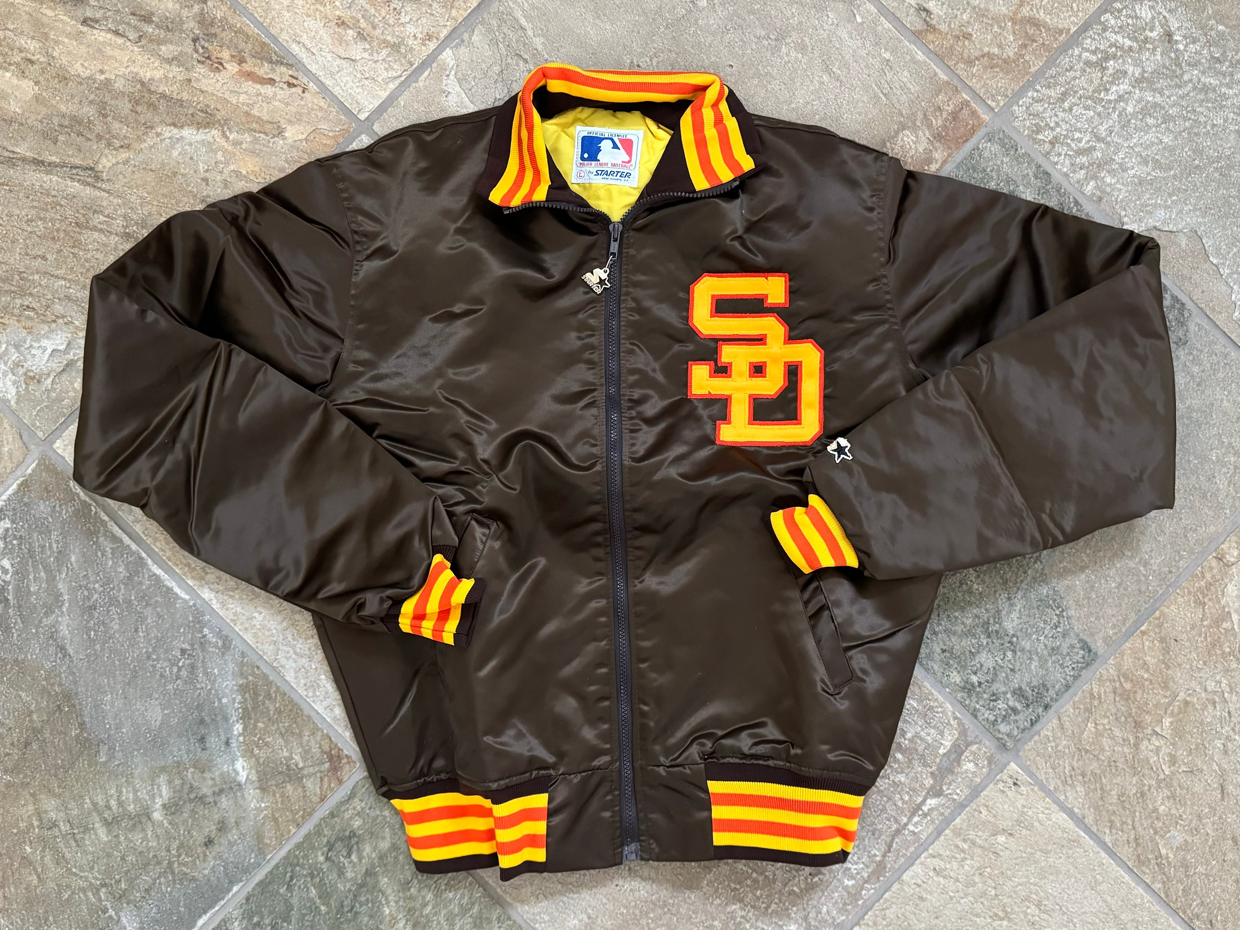 ジャケット・アウター WIND AND SEA Padres Satin Blouson Brown Satin San Diego Padres 90s Jacket - Jackets Masters
