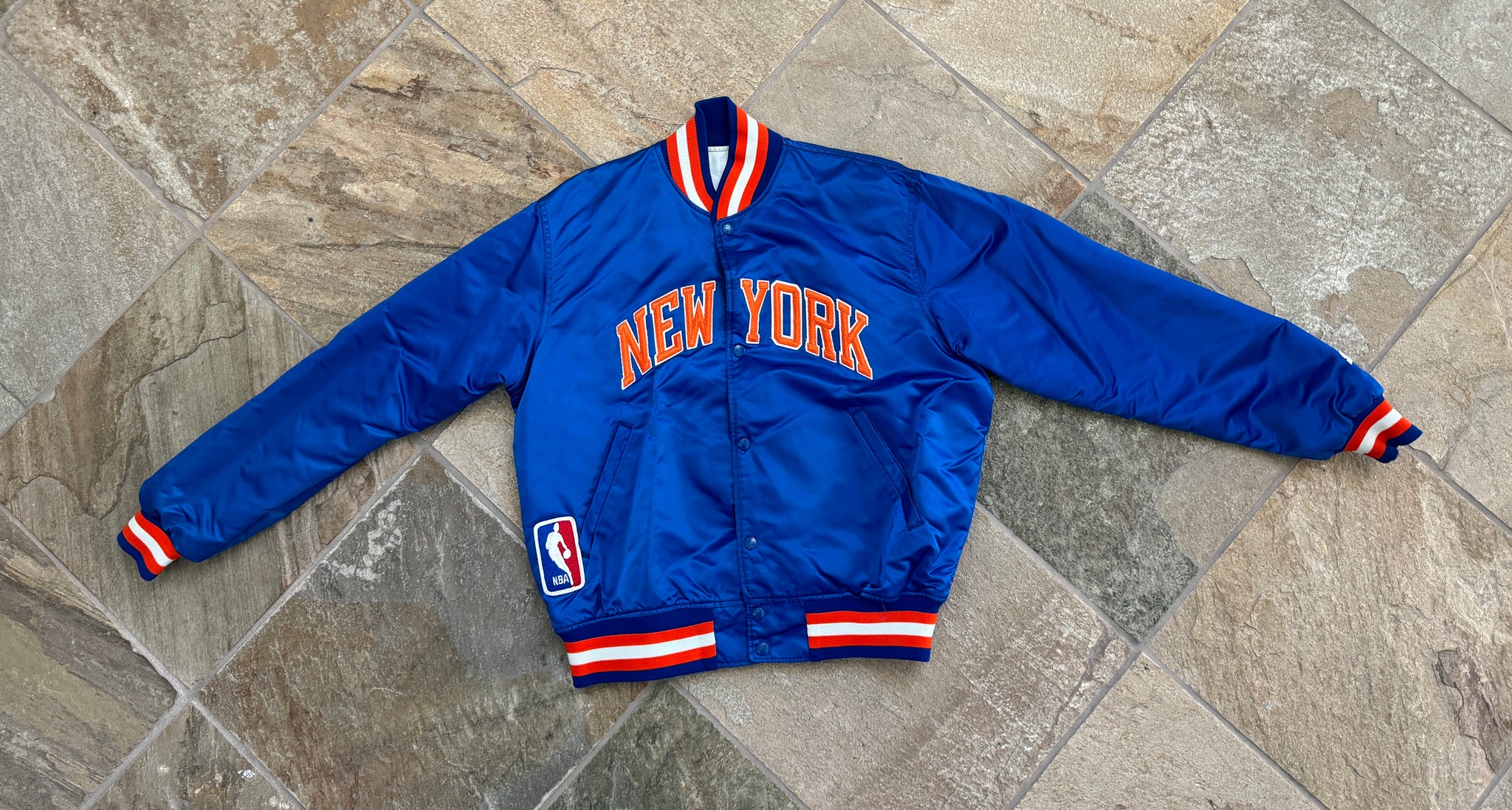 Vintage New York Knicks Starter Satin Basketball Jacket Size Large Stuck In The 90s Sports