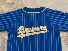 Load image into Gallery viewer, Vintage Milwaukee Brewers Starter Pinstripe Baseball Jersey, Size Large