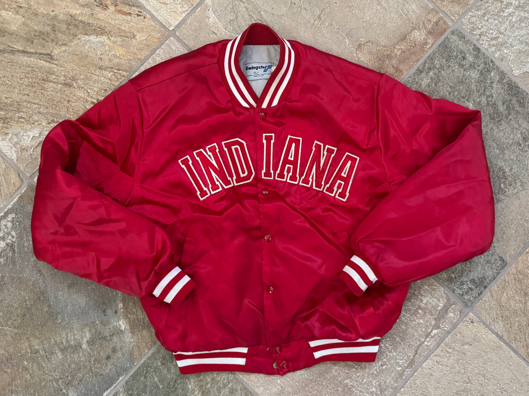 Vintage Indiana Hoosiers Swingster Satin College Jacket, Size Large