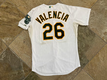 Load image into Gallery viewer, Oakland Athletics Danny Valencia Game Worn Majestic Baseball Jersey, Size 46, Large
