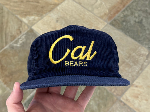 Vintage Cal Berkeley Bears Sports Specialties Corduroy Script Strapback College Hat