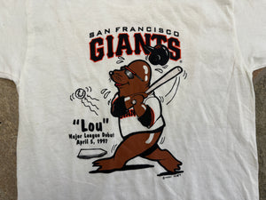 Vintage San Francisco Giants Lou Seal Baseball TShirt, Size Youth Large, 14-16