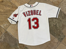 Load image into Gallery viewer, Vintage Cleveland Indians Omar Vizquel Majestic Baseball Jersey, Size Youth Large, 14-16