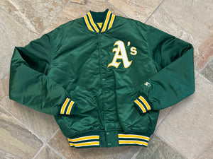Vintage Oakland Athletics Starter Satin Baseball Jacket, Size XL