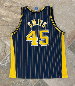 Adult Indiana Pacers Rik Smits #45 Gold Pinstripe Hardwood Classic Jer