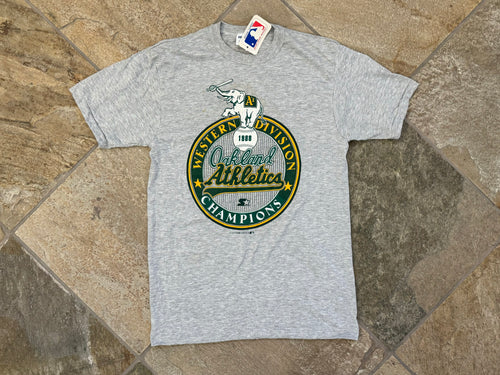 Vintage Oakland Athletics Starter 1988 Western Division Champions Baseball TShirt, Size Large