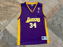 Load image into Gallery viewer, Vintage Los Angeles Lakers Shaquille O’Neal Champion Basketball Jersey, Size Youth Medium, 10-12