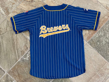 Load image into Gallery viewer, Vintage Milwaukee Brewers Starter Pinstripe Baseball Jersey, Size Large