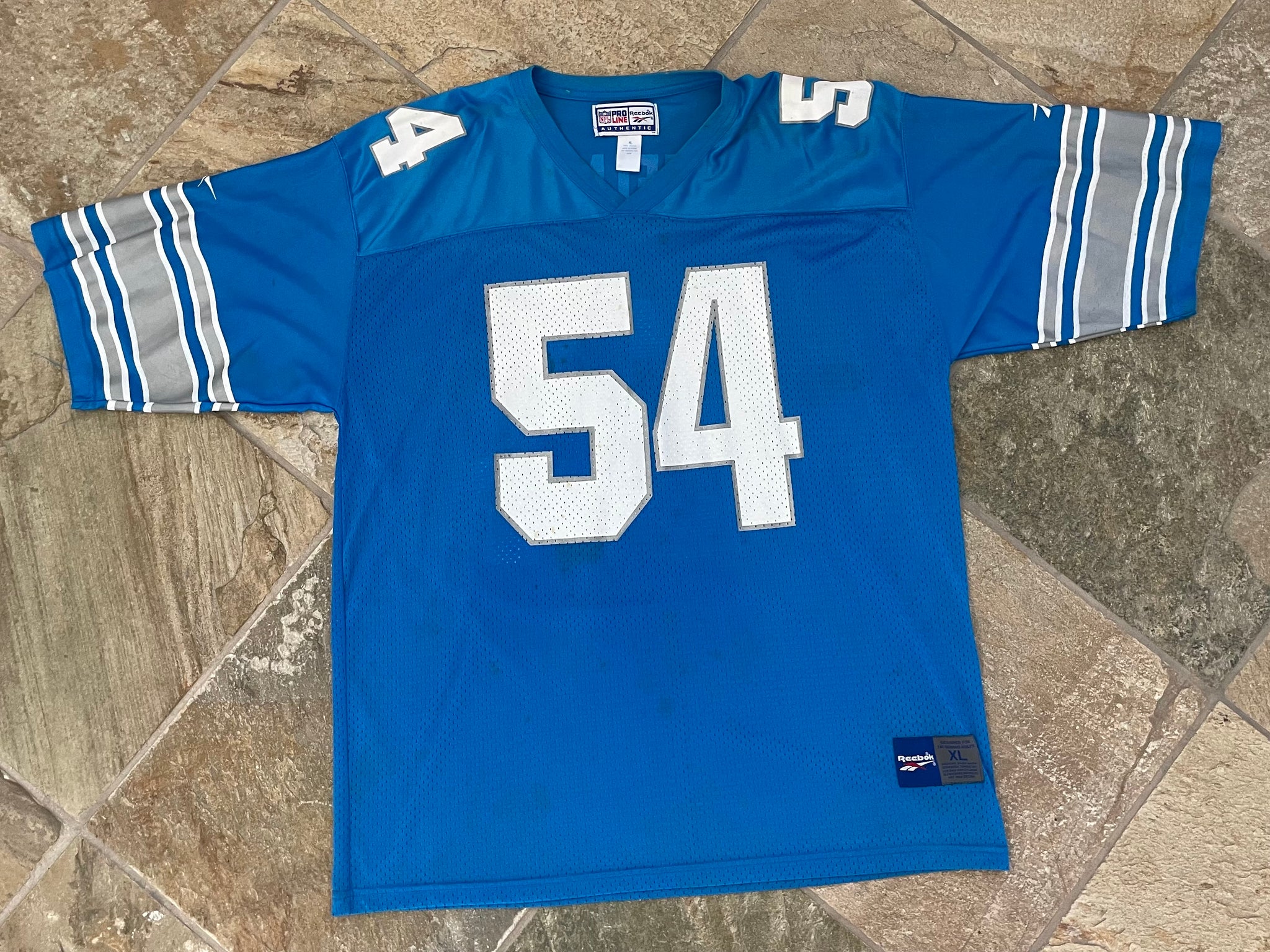Vintage Detroit Lions Chris Spielman Reebok Football Jersey, Size
