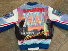 Load image into Gallery viewer, Vintage Super Bowl XXV Chalkline Fanimation Football Jacket, Size Medium