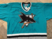 Load image into Gallery viewer, Vintage San Jose Sharks CCM Authentic Autographed Hockey Jersey, Size 54, XXL
