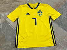 Load image into Gallery viewer, Sweden Swedish National Team Cowan Adidas Soccer Jersey, Size Youth Large, 12-14