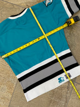 Load image into Gallery viewer, Vintage San Jose Sharks Starter Hockey Jersey, Size Youth S/M, 8-10