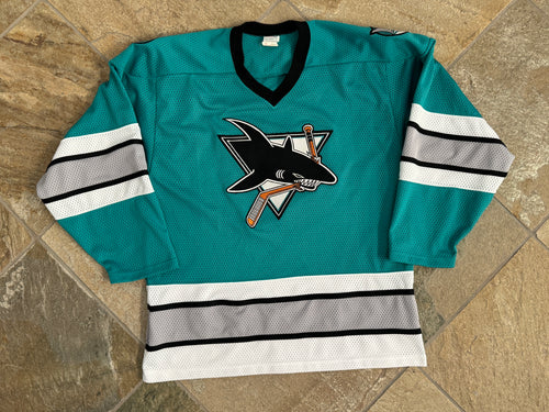 Vintage San Jose Sharks CCM Hockey Jersey, Size XL