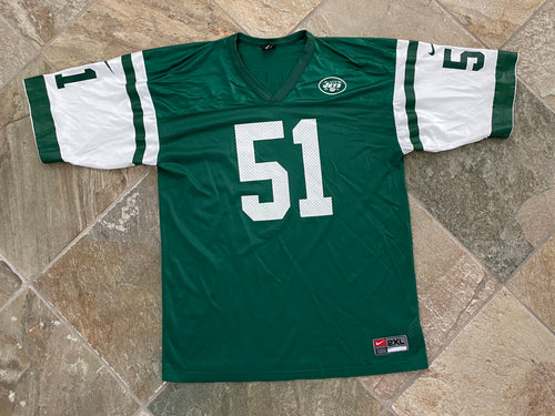 Vintage New York Jets Bryan Cox Nike Football Jersey, Size XXL