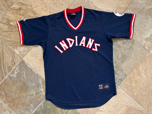Vintage Cleveland Indians Guardians Majestic Cooperstown Baseball Jersey, Size XL