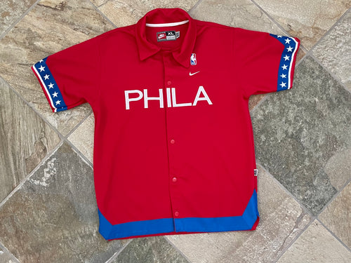 Vintage Philadelphia 76ers Nike Warmup Shooting Basketball Jacket, Size XL