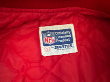 Load image into Gallery viewer, Vintage San Francisco 49ers Starter Satin Football Jacket, Size Large